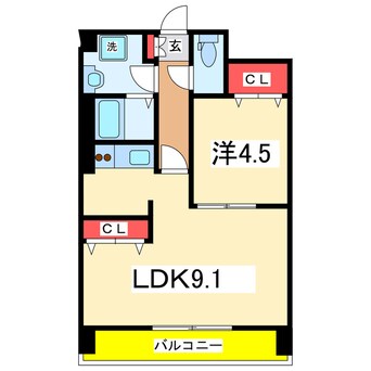 間取図 レジュイール東中通