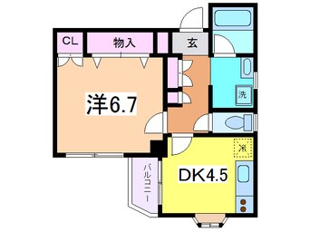 間取図 越後線/白山駅 徒歩21分 3階 築34年