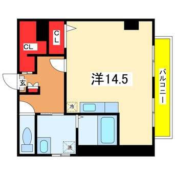 間取図 越後線/関屋駅 徒歩5分 3階 築52年