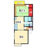 メゾン松波Ｂ 2DKの間取り