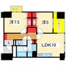 ダイアパレスロイヤルシティ東幸町　東棟 2LDKの間取り