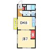 日登美ハイツ 1DKの間取り