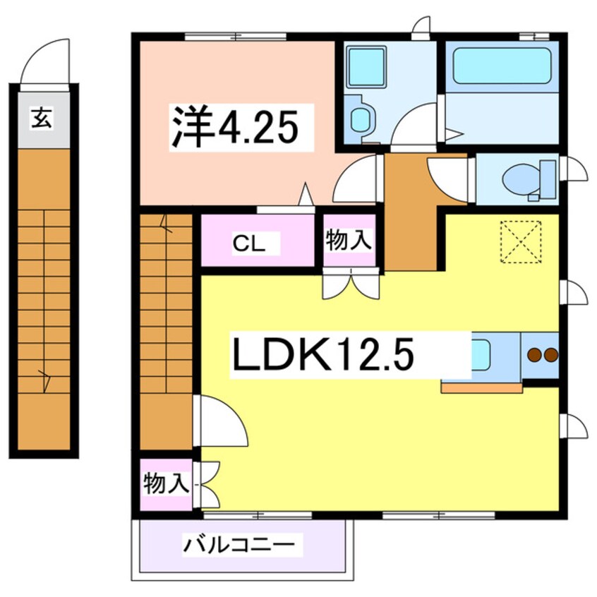 間取図 越後線/白山駅 徒歩15分 2階 築16年