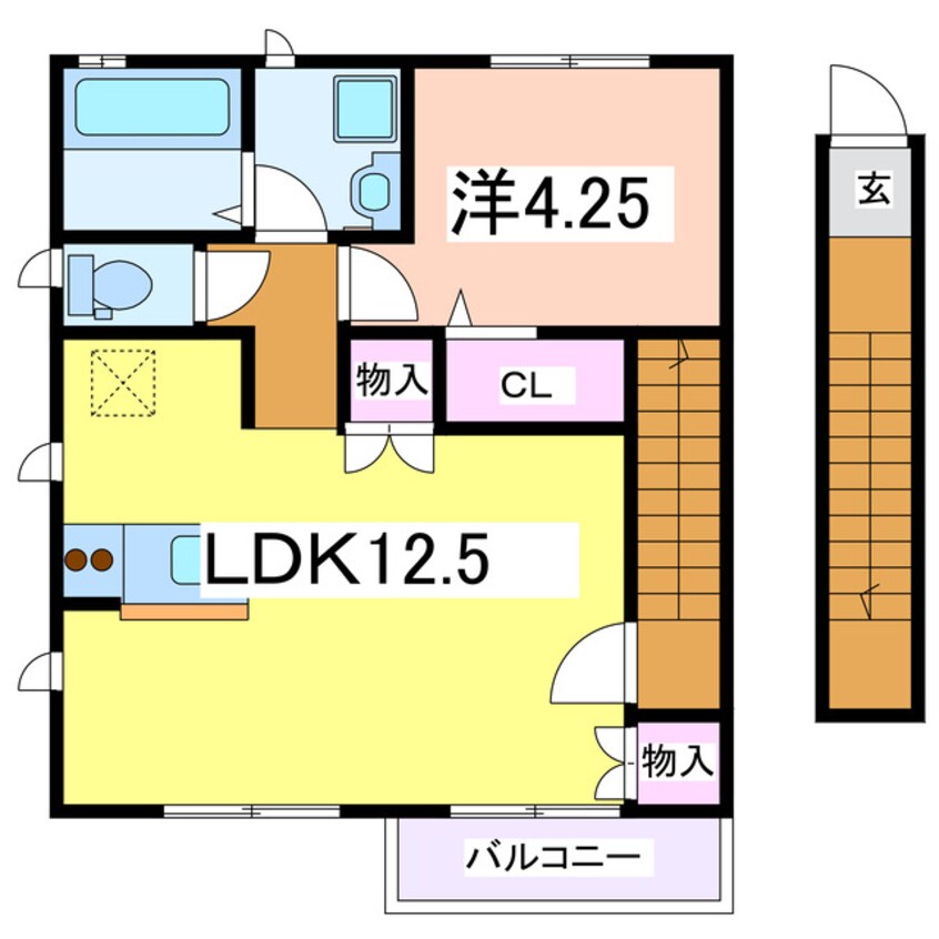 間取図 越後線/白山駅 徒歩15分 2階 築16年