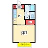マーサ上大川 1Kの間取り