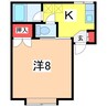 サンメゾン堀割 1Kの間取り
