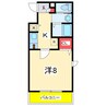 ソレーラ学校町 1Kの間取り