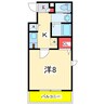 ソレーラ学校町 1Kの間取り