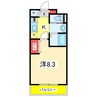 ソレーラ学校町 1Kの間取り