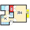 カーサフタバ 1Kの間取り