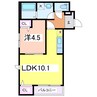 レデス川岸 1LDKの間取り