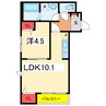 レデス川岸 1LDKの間取り