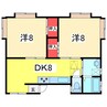 メゾン砂山 2DKの間取り