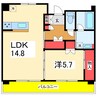 富士マンション 1LDKの間取り