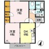 ロイヤルコート新和Ａ 2DKの間取り