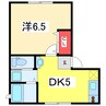 フラーヴ旭町Ⅰ 1DKの間取り