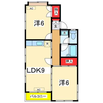 間取図 コーポミモザ