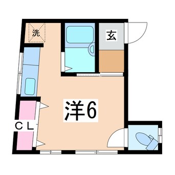 間取図 越後線/新潟駅 徒歩12分 2階 築37年