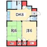 ハイランド 2DKの間取り