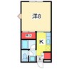 タウンハウス白山 1Kの間取り