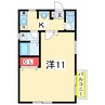 ファンテール 1Kの間取り