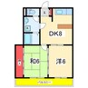 第８ロイヤル礎 2DKの間取り