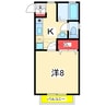 グリーンヒル近江 1Kの間取り