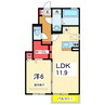 エムアンドエス水道町 1LDKの間取り