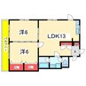 ロイヤル文京 2LDKの間取り