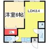 コーポ泉 1LDKの間取り