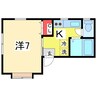 カームハイツ 1Kの間取り