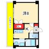 セントラルコート上大川前 1Kの間取り