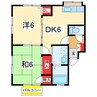 シークレイン 2DKの間取り
