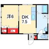 ハイツ浜浦 1DKの間取り
