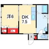 ハイツ浜浦 1DKの間取り