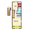 ベルダイヤ 1DKの間取り