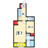 ペルトⅡ 2Kの間取り
