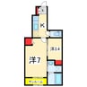ペルトⅡ 2Kの間取り