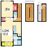 ペルトⅡ 1LDKの間取り