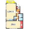 AESヒルズ水道町 1LDKの間取り