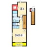 ライラック 1DKの間取り