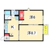 ライトコート21 2Kの間取り
