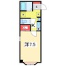 和光マンション 1Kの間取り