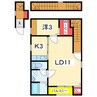 ジュレースカイ東堀 1LDKの間取り