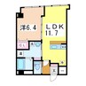 グレイスハイツ旭町通 1LDKの間取り