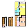 イニエ水道町 1LDKの間取り