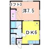 プチメゾン 1DKの間取り