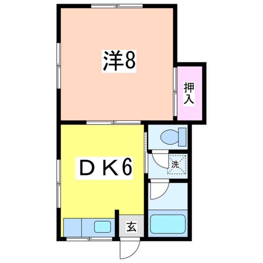 間取図 越後線/関屋駅 徒歩7分 1階 築37年