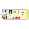 ピア旭町 1LDKの間取り