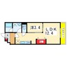 ピア旭町 1LDKの間取り
